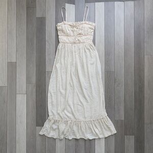 Thirty Thirty Elegant Cream Maxi Dress